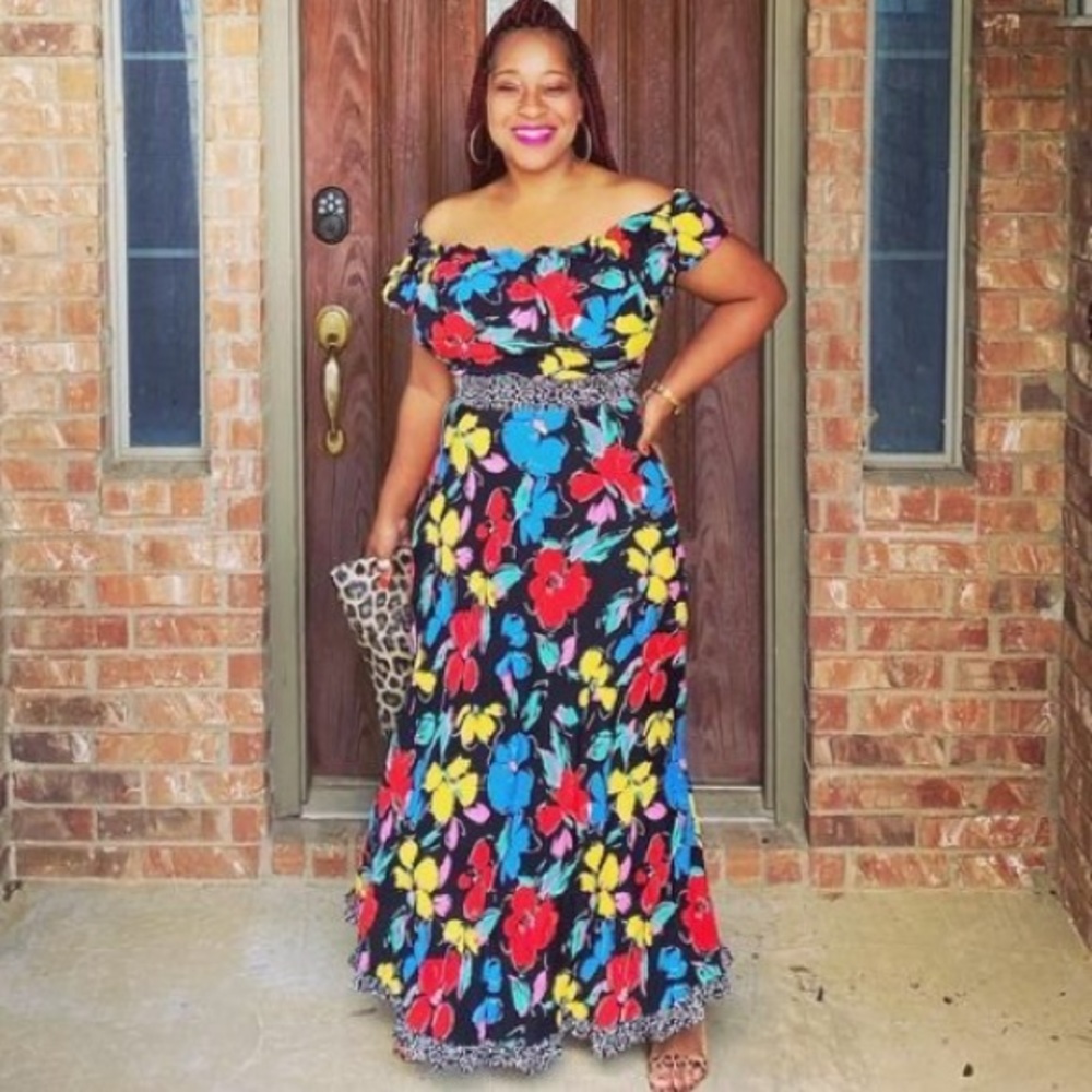 NWT Designer RIXO x Target Floral Off Shoulder Dress - Picture 1 of 16